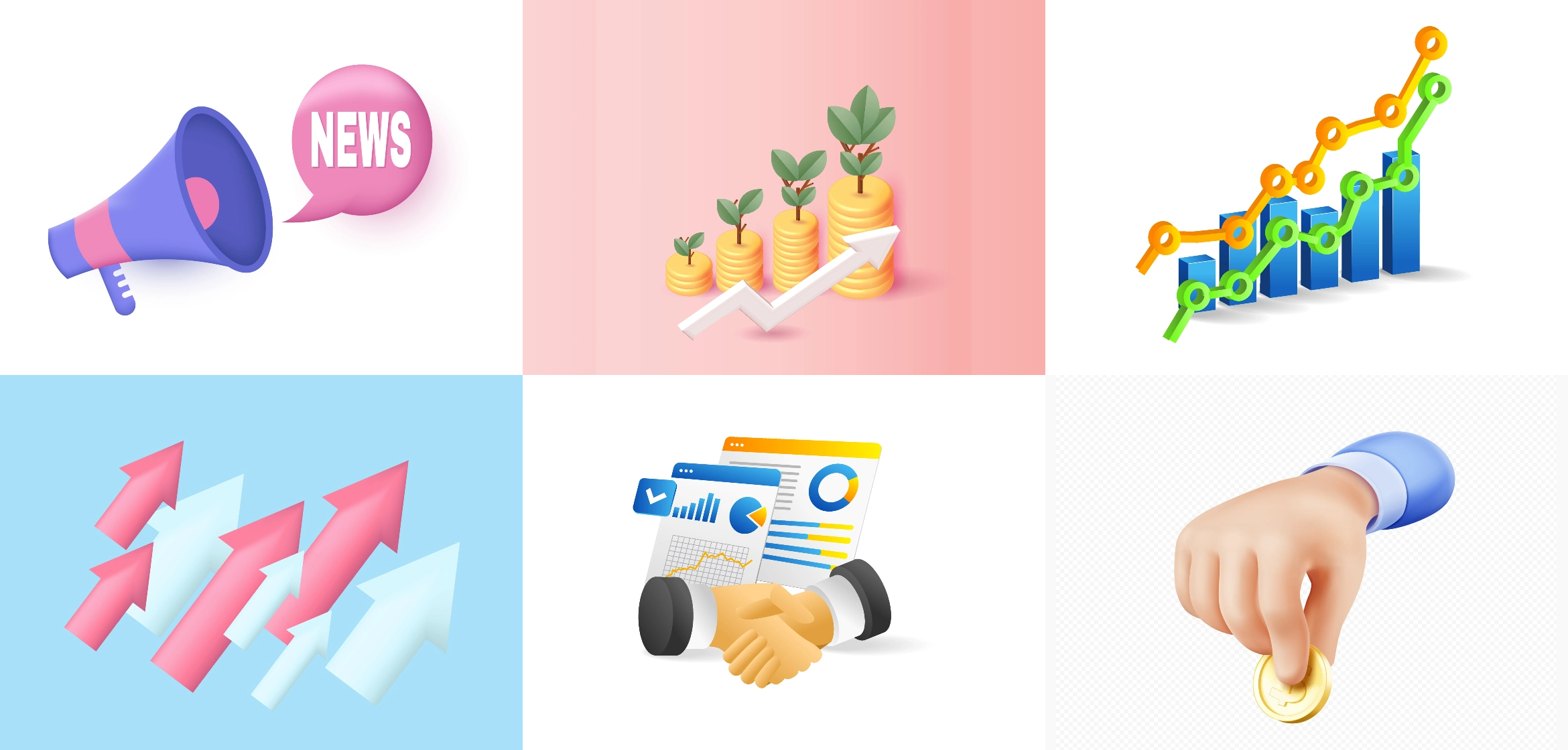 News and Media Application Illustrations and Icons